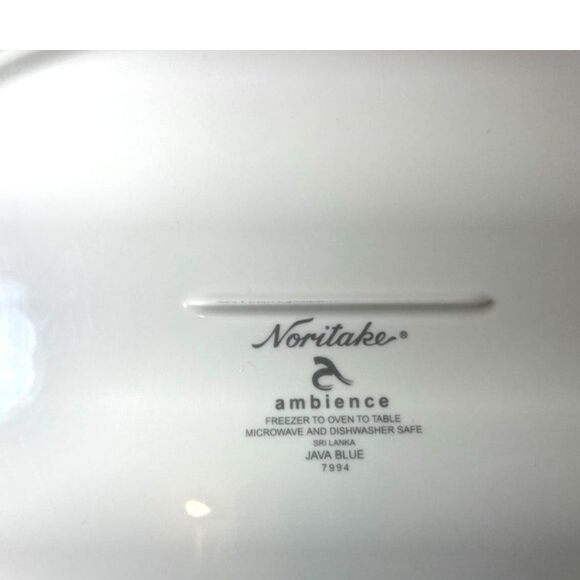Noritake Ambience Java Blue Polka Dot Large 14" Oval Platter - Picture 4 of 5